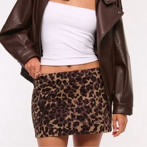 Abercrombie Mid Rise Denim Mini Skort